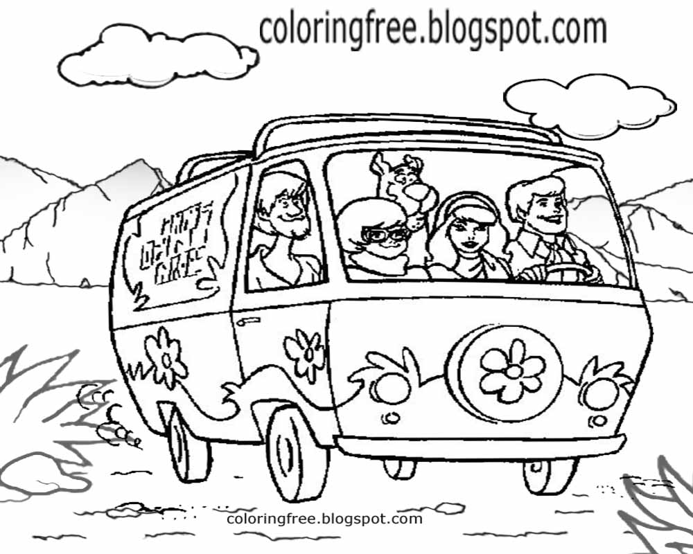Mystery Machine Van Scooby Doo Coloring Pages Coloring Pages